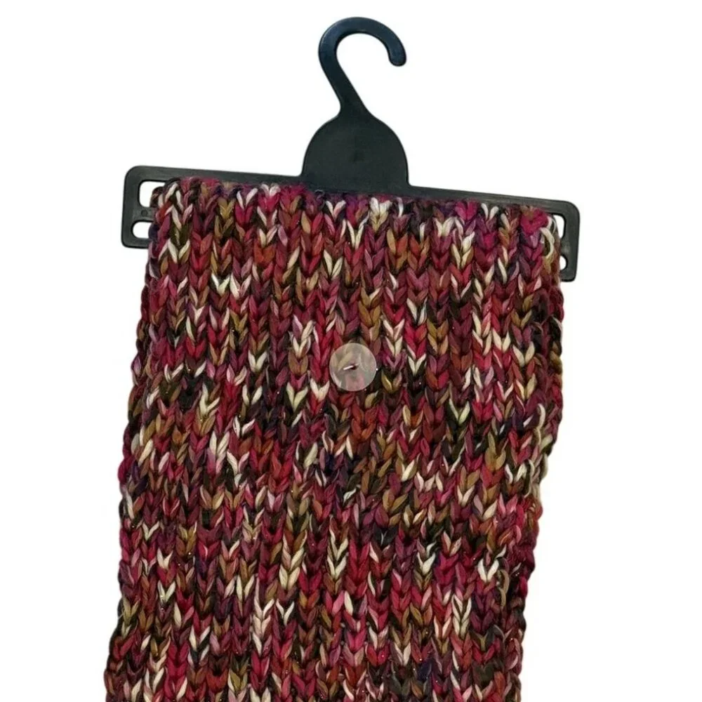 Multicolor Scarf Wrap One Size Acrylic Blend Warm Multicolor WOmen